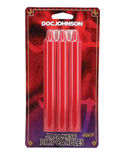 Doc Johnson Japanese Drip Candles - Pack Of 3 Red Kink &amp; BDSM