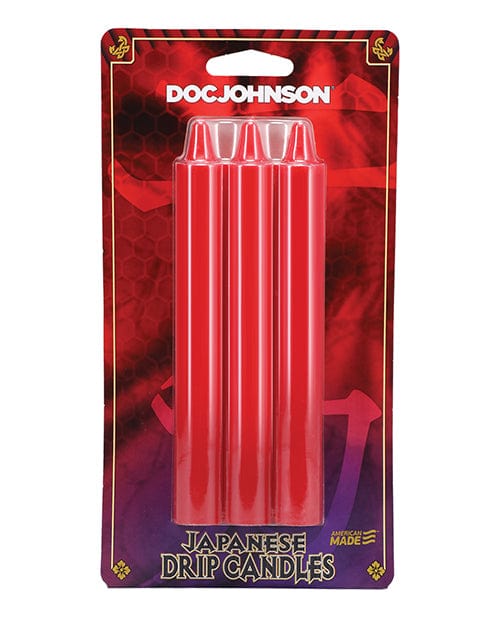 Doc Johnson Japanese Drip Candles - Pack Of 3 Red Kink & BDSM