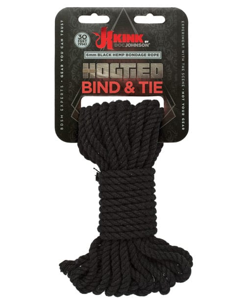 Doc Johnson Kink Bind &amp; Tie Hemp Bondage Rope Black / 30 Feet Kink &amp; BDSM