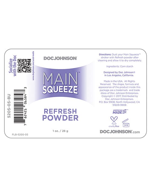 Doc Johnson Main Squeeze Refresh Powder - 1 Oz. More