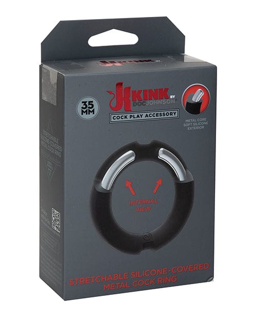 Kink Hybrid Silicone Covered Metal Cock Ring