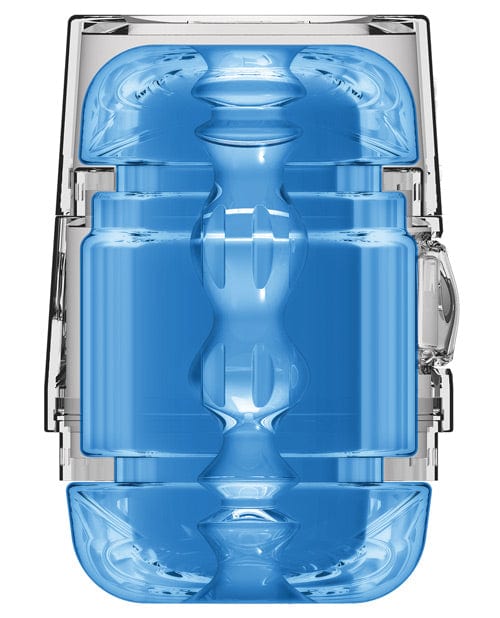 Doc Johnson Main Squeeze Pop Off Optix Crystal Blue Penis Toys