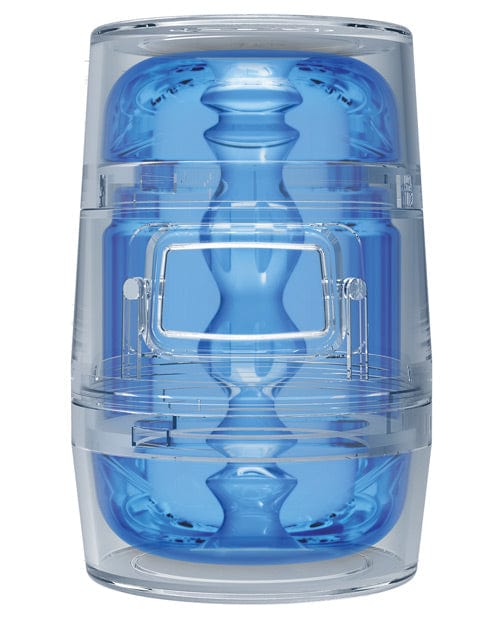 Doc Johnson Main Squeeze Pop Off Optix Crystal Blue Penis Toys