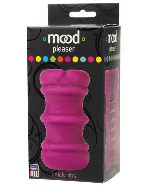 Doc Johnson Mood Ultraskyn Thick Ribbed Stroker - Purple Penis Toys