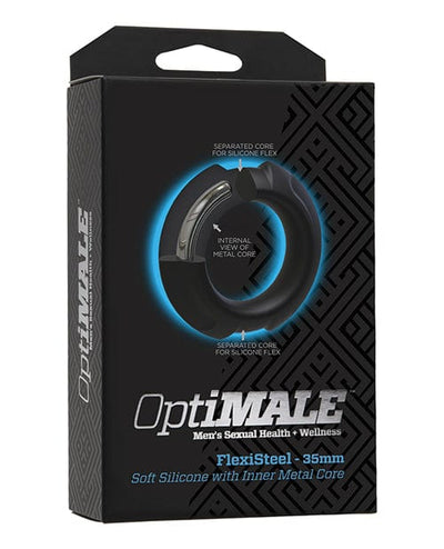 Doc Johnson Optimale Flexisteel Cock Ring Black / 35mm Penis Toys