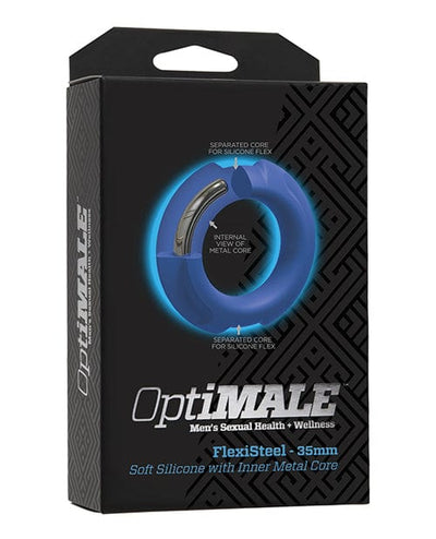 Doc Johnson Optimale Flexisteel Cock Ring Blue / 35mm Penis Toys