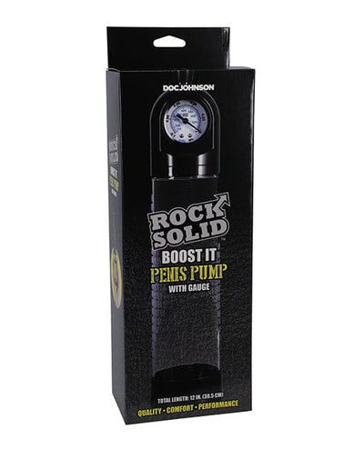 Doc Johnson Rock Solid Boost It Penis Pump W/guage Penis Toys