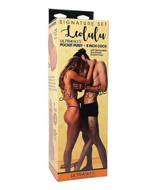 Doc Johnson Signature Strokers Set Ultraskyn Stroker &amp; 8" Cock with Removable Vac-U-Lock Suction Cup - Leolulu Penis Toys