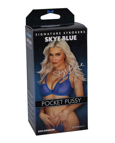 Doc Johnson Signature Strokers Ultraskyn Pocket Pussy Skye Blue Penis Toys