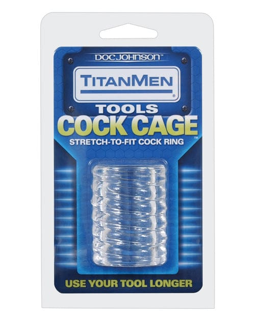 Doc Johnson TitanMen Tools Cock Cage Clear Penis Toys