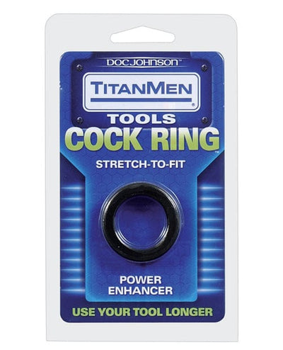 Doc Johnson TitanMen Tools Cock Ring Black Penis Toys
