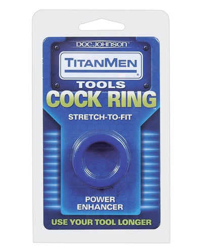 Doc Johnson TitanMen Tools Cock Ring Blue Penis Toys