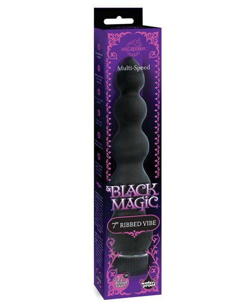 Doc Johnson Black Magic 7" Ribbed Vibe Vibrators