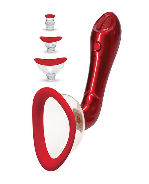 Doc Johnson Bloom Intimate Body Automatic Vibrating Rechargeable Pump Limited Edition - Red Vibrators