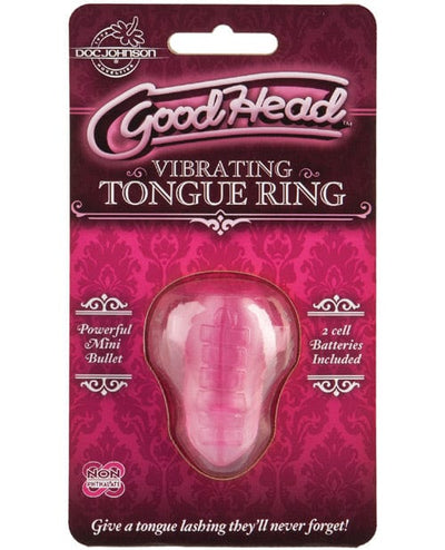 Doc Johnson Good Head Vibrating Tongue Ring - Pink Vibrators