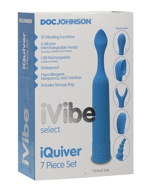 Doc Johnson iVibe iQuiver 7 Piece Set Periwinkle Vibrators