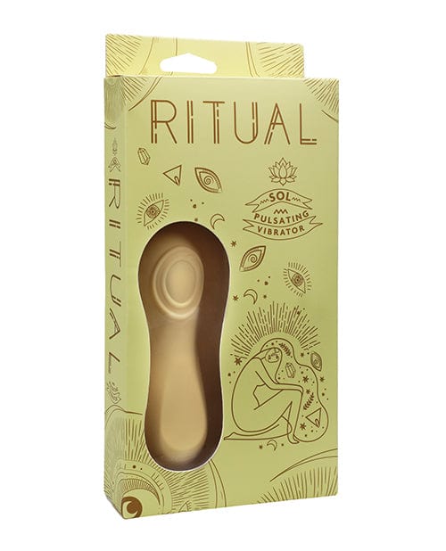 Doc Johnson Ritual Sol Rechargeable Silicone Pulsating Vibe - Yellow Vibrators