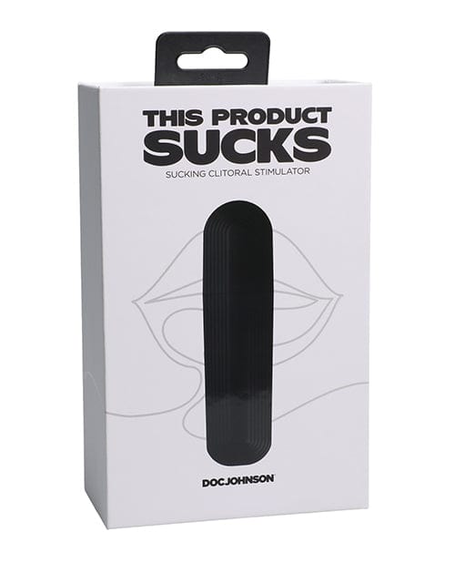 Doc Johnson This Product Sucks Lipstick Suction Toy Black Vibrators