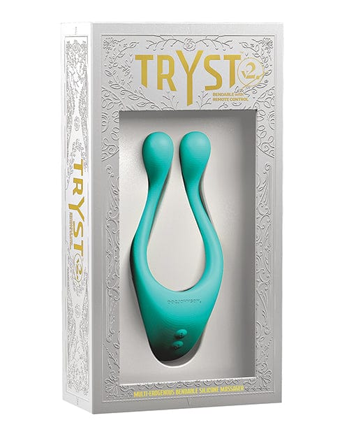 Doc Johnson Tryst V2 Bendable Multi Zone Massager with Remote Mint Vibrators