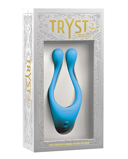 Doc Johnson Tryst V2 Bendable Multi Zone Massager with Remote Teal Vibrators