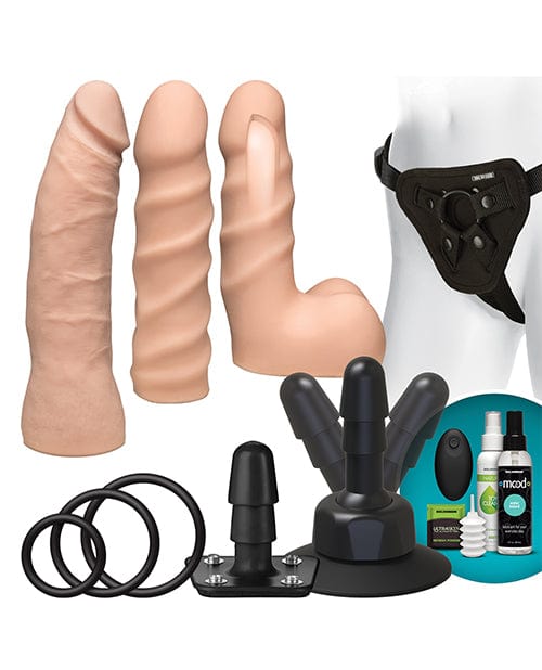 Doc Johnson Vac-U-Lock Dual Density Starter Set with Wireless Remote Vibrators