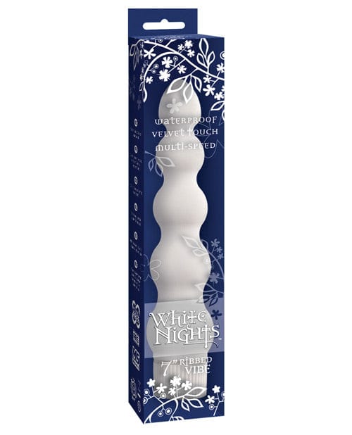 Doc Johnson White Nights 7" Ribbed Vibe Vibrators