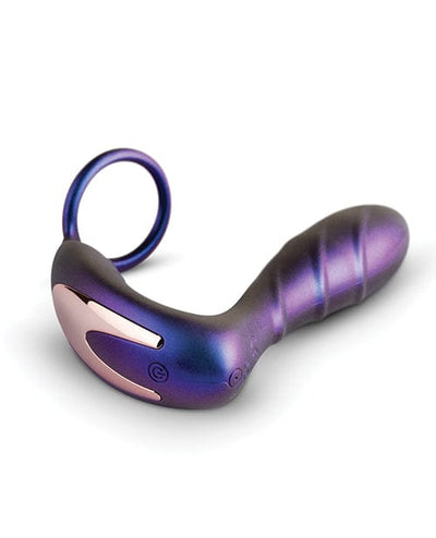 Edc Internet Bv Hueman Black Hole Anal Vibrator W-cock Ring - Purple Anal Toys