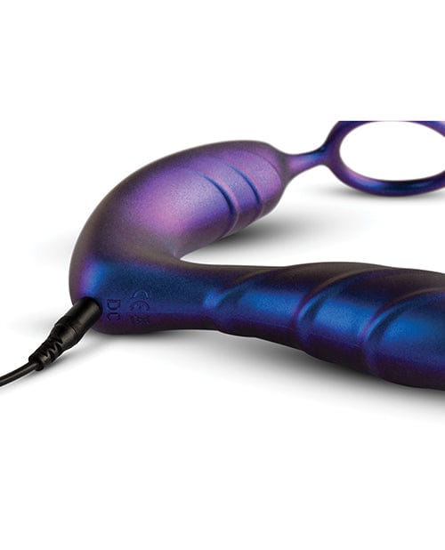 Edc Internet Bv Hueman Black Hole Anal Vibrator W-cock Ring - Purple Anal Toys