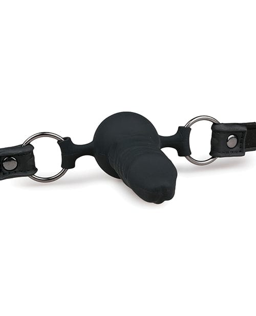 EDC Easy Toys Ball Gag with Silicone Dong - Black Kink &amp; BDSM