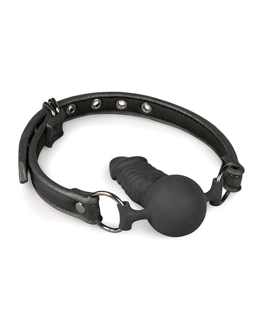EDC Easy Toys Ball Gag with Silicone Dong - Black Kink &amp; BDSM