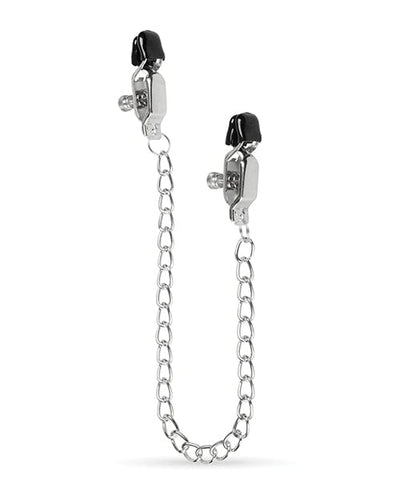 EDC Easy Toys Big Nipple Clamps with Chain - Silver Kink & BDSM