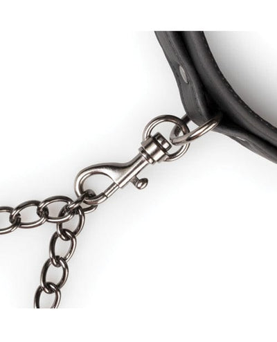EDC Easy Toys Faux Leather Collar with Anklecuff - Black Kink & BDSM