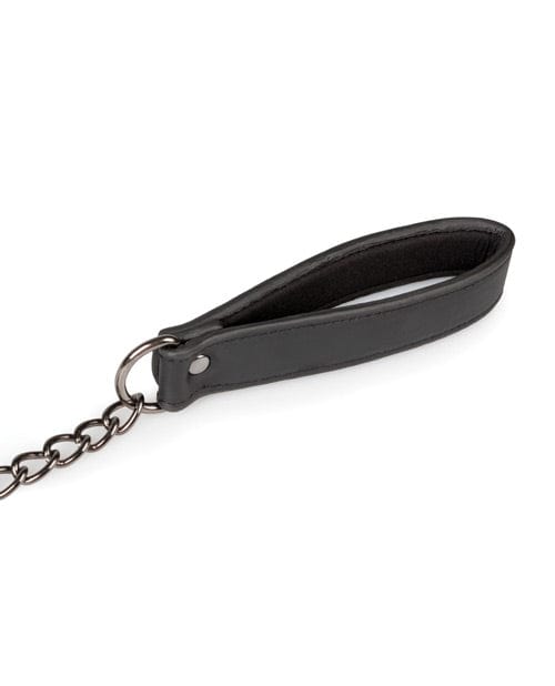 EDC Easy Toys Faux Leather Collar with Nipple Chains - Black Kink &amp; BDSM