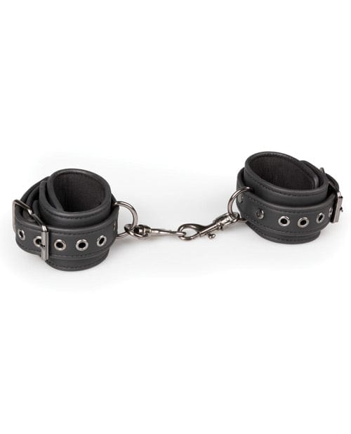 EDC Easy Toys Faux Leather Handcuffs - Black Kink &amp; BDSM