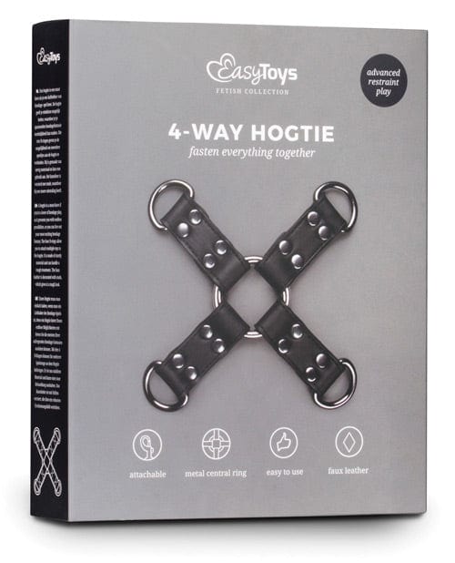 EDC Easy Toys Faux Leather Hogtie - Black Kink &amp; BDSM