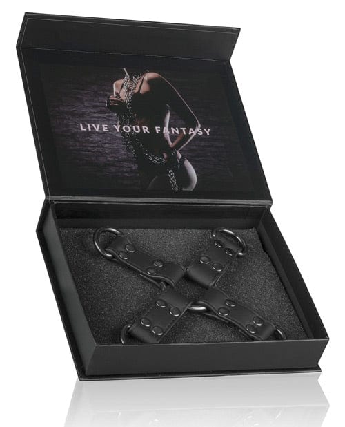 EDC Easy Toys Faux Leather Hogtie - Black Kink &amp; BDSM