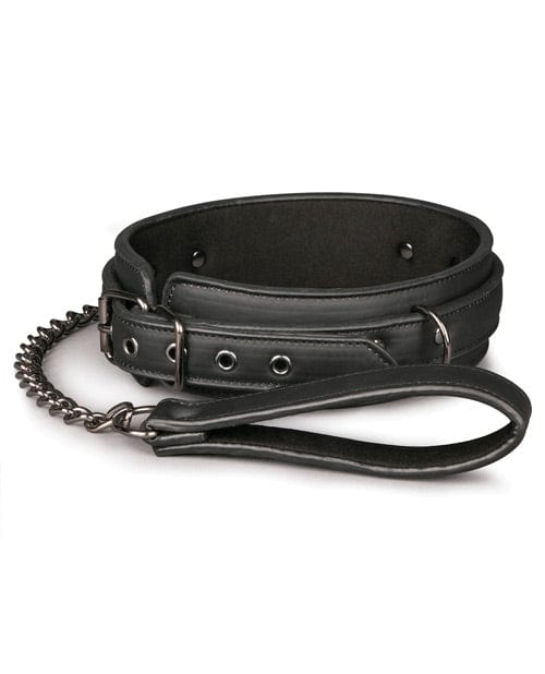EDC Easy Toys Fetish Collar with Leash - Black Kink &amp; BDSM