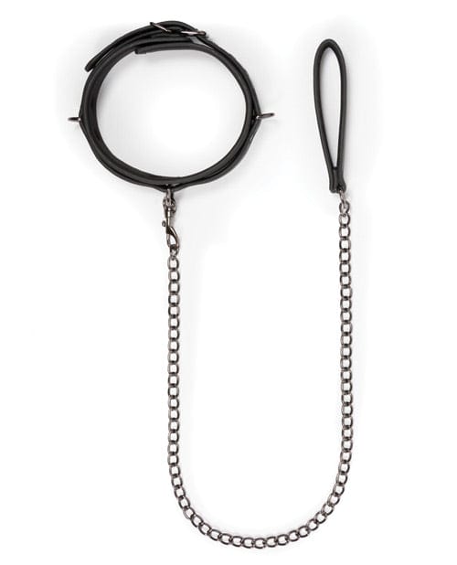EDC Easy Toys Fetish Collar with Leash - Black Kink &amp; BDSM