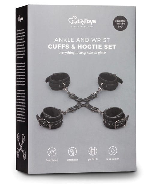EDC Easy Toys Hogtie with Hand &amp; Anklecuffs - Black Kink &amp; BDSM