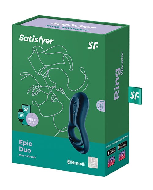 Eis INCsatisfyer Satisfyer Epic Duo Ring Vibrator - Dark Blue Penis Toys