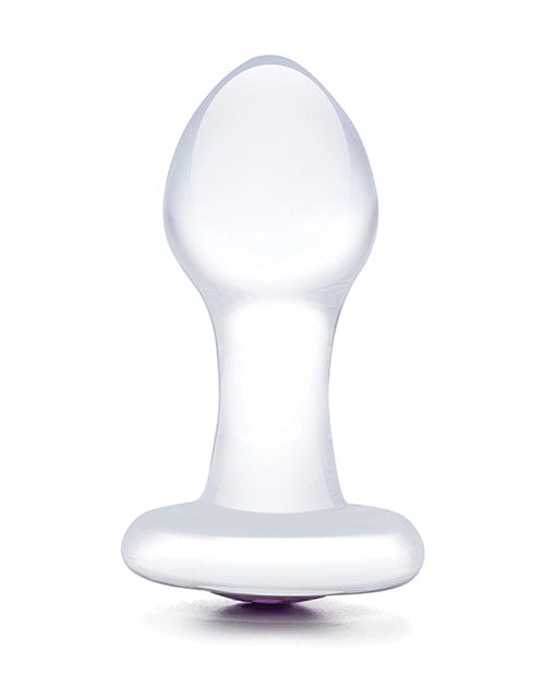 Electric Eel Glas 3.5" Bling Bling Glass Butt Plug - Clear Anal Toys