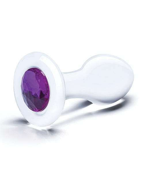 Electric Eel Glas 3.5" Bling Bling Glass Butt Plug - Clear Anal Toys