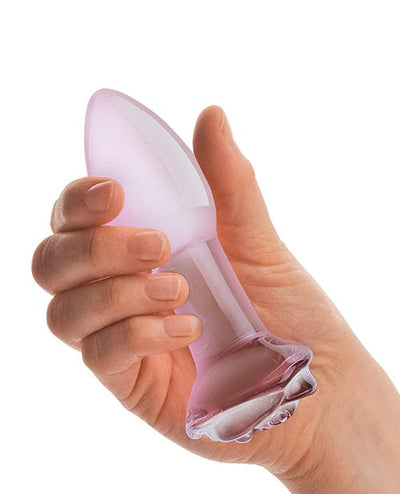 Electric Eel Glas 5" Rosebud Glass Butt Plug - Pink Anal Toys