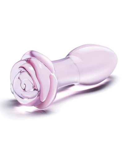 Electric Eel Glas 5" Rosebud Glass Butt Plug - Pink Anal Toys