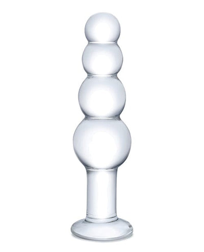 Electric Eel Glas 7.25" Glass Beaded Butt Plug - Clear Anal Toys