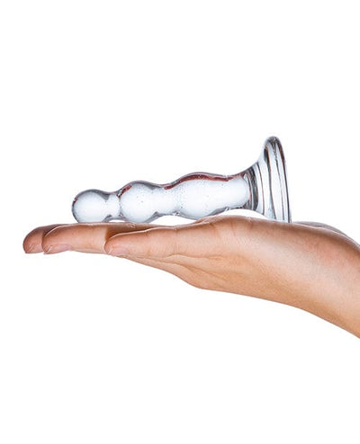 Electric Eel Glas Triple Play Beaded Butt Plug - Clear Anal Toys