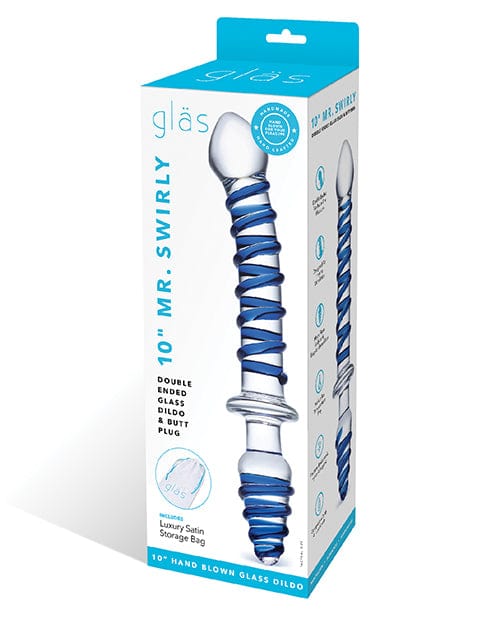 Electric Eel Glas 10" Mr. Swirly Double Ended Glass Dildo &amp; Butt P Dildos