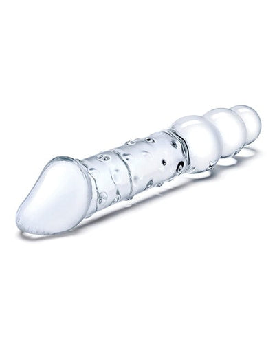 Electric Eel Glas 12" Double Ended Glass Dildo W-anal Beads - Clear Dildos