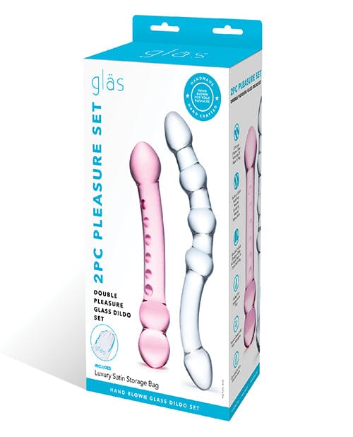 Electric Eel Glas 2 Piece Double Pleasure Glass Dildo Set Dildos
