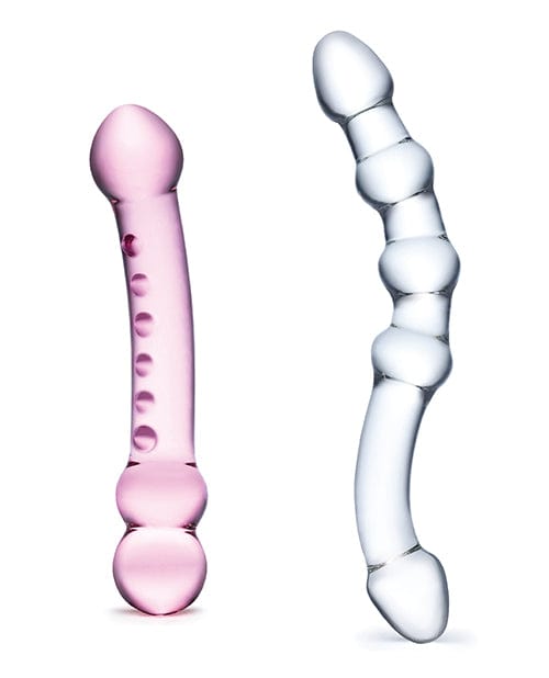 Electric Eel Glas 2 Piece Double Pleasure Glass Dildo Set Dildos